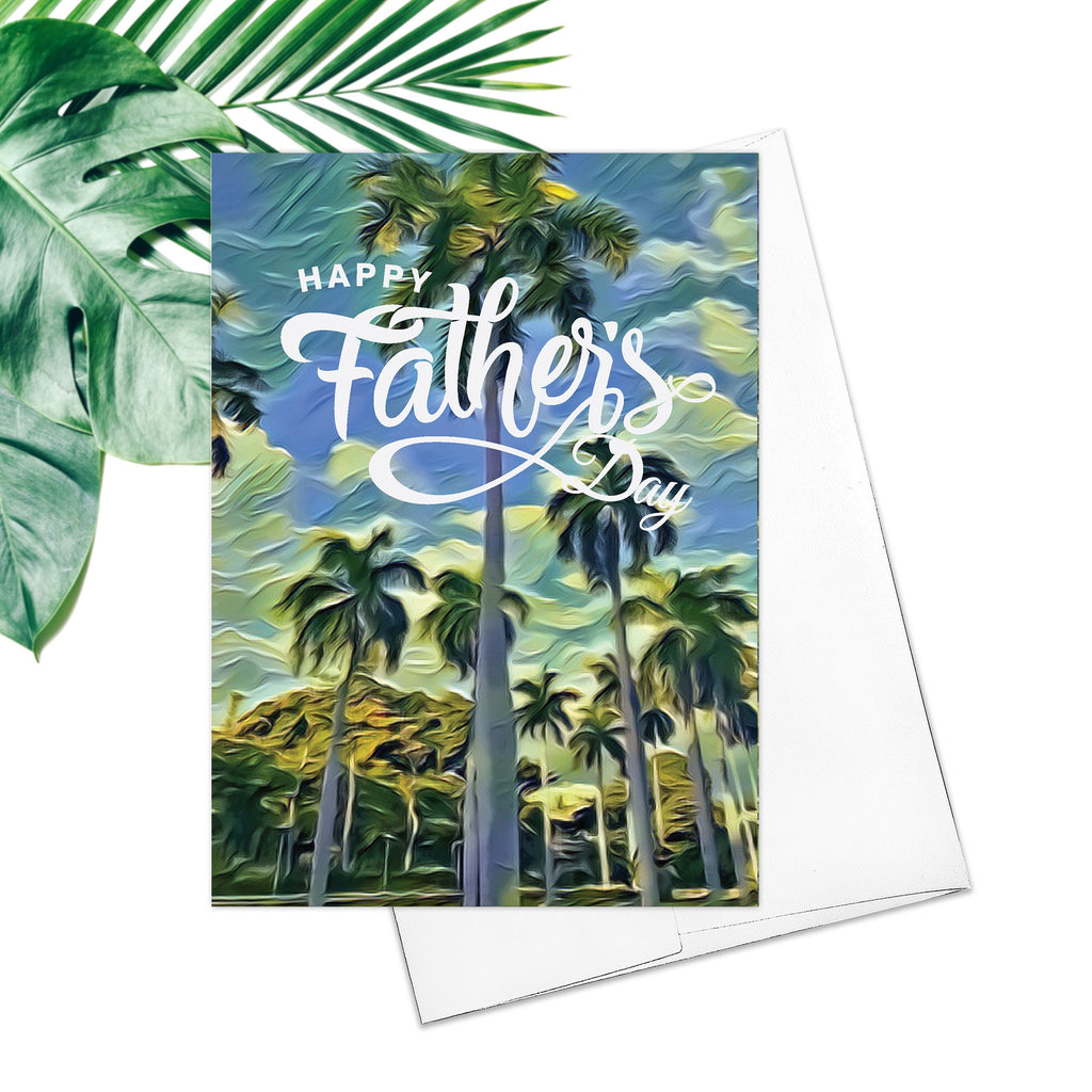 Happy Father's Day Fine Art Greeting Card Friendship Big Trees Forest Hawaii Beach Palm Trees Fathers Day Card Father Card Father's Day Gift