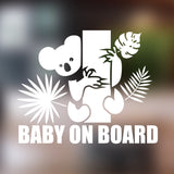 Baby On Board Sign - Koala Bear on Board Safety Warning Sign Vinyl Sticker for Car Trucks Vehicle Decal Sticker Window Décor