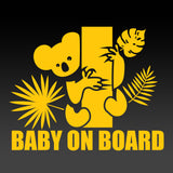 Baby On Board Sign - Koala Bear on Board Safety Warning Sign Vinyl Sticker for Car Trucks Vehicle Decal Sticker Window Décor