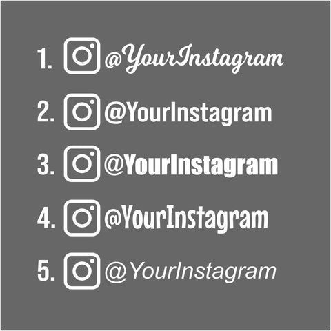 Custom Instagram Handle Car Window Vinyl Decal - Personalized Social Media Sticker for Business Promotion & Personal Use - Custom Instagram