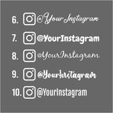 Custom Instagram Handle Car Window Vinyl Decal - Personalized Social Media Sticker for Business Promotion & Personal Use - Custom Instagram