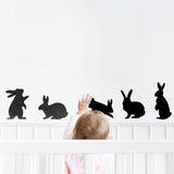 Cute Miniature Bunny Stickers - Set of Tiny Rabbit Decals for Car Mirrors, Laptops, and Windows, Adorable Small Rabbits Sticker Collection B