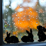 Cute Miniature Bunny Stickers - Set of 8 Tiny Rabbit Decals for Car Mirrors, Laptops, and Windows, Adorable Small Rabbits Sticker Collection