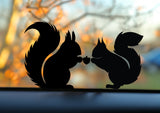 Cute Miniature Squirrel Stickers - Set of 6 Tiny Squirrel Decals for Car Mirrors, Laptops, and Windows, Adorable Small Squirrel Sticker