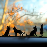 Playful Miniature dog Stickers - Set 10 Tiny German Shepherd Decals for Car Mirrors, Laptops, Windows | Adorable Small Puppy Stickers