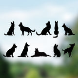 Playful Miniature dog Stickers - Set 10 Tiny German Shepherd Decals for Car Mirrors, Laptops, Windows | Adorable Small Puppy Stickers