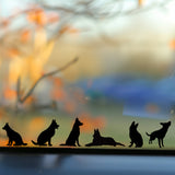 Playful Miniature dog Stickers - Set 10 Tiny German Shepherd Decals for Car Mirrors, Laptops, Windows | Adorable Small Puppy Stickers