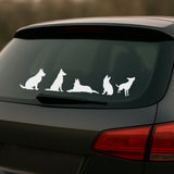 Playful Miniature dog Stickers - Set 10 Tiny German Shepherd Decals for Car Mirrors, Laptops, Windows | Adorable Small Puppy Stickers