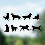 Playful Miniature Dog Stickers - Set of 8 Tiny Dog Decals for Car Mirrors, Laptops, Windows | Adorable Small Golden Retriever Sticker Set