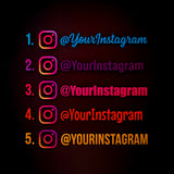 Custom Instagram Handle Decal with Vibrant Logo – Personalized Instagram Sticker for Business, Storefront, Car Window, Laptop Made in Canada
