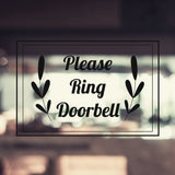 Custom Please Ring the Bell Decal Sticker Window Wall White Decal, Business Signs Sticker, Store Window Decal, Ring Bell Sign Doorbell Decal
