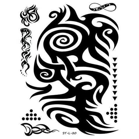 Supperb® Large Tribal Temporary Tattoos - Tribal tattoos