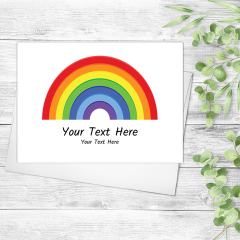 Custom Rainbow Card All Occasion Cards Rainbow Cards Happy Fun Card Notecards Friendship Cards