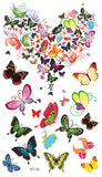 Supperb® Temporary Tattoos - Butterflies Love Heart Tattoo