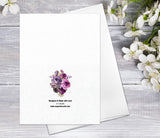 Supperb Fine Art Greeting Card Purple Rose Floral Floral Watercolor Card Anniversary Mother's day