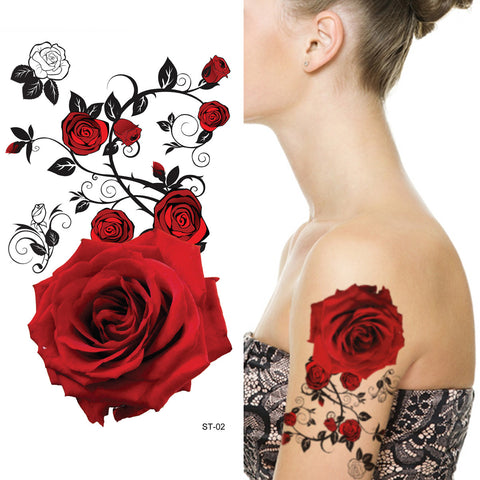 Supperb® Temporary Tattoos - Red Roses