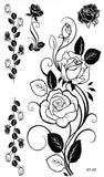 Supperb® Temporary Tattoos - Black Tribal Rose