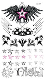 Supperb® Temporary Tattoos Lucky Wing Five-pointed Star Tattoos