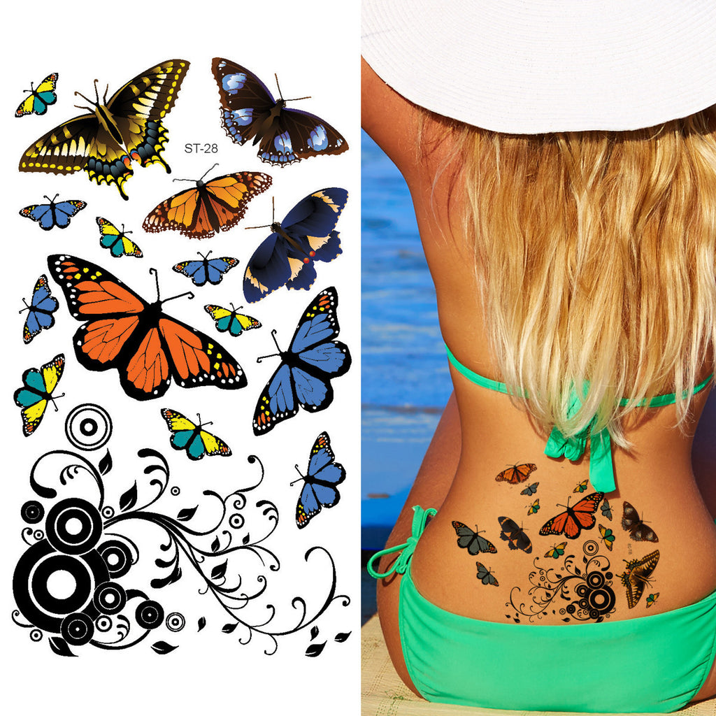 Supperb® Temporary Tattoos - Realistic Butterfly Tattoos