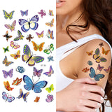 Supperb® 6 Packs Lot of Butterflies Temporary Tattoos, Elegant Butterfly Temporary Tattoos