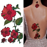 Supperb® 6-pack Large Flower Floral Painting Temporary Tattoos