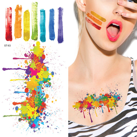 Supperb® Temporary Tattoos - Artist Splashing Paint