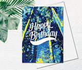 Tree Greeting Card Fine Art Card Friendship Big Trees Forest Happy Birthday Boy Father BDAY Card