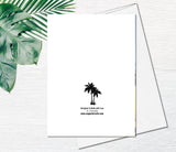 Supperb Fine Art Greeting Card - Hawaii Beach Tree Greeting Card Watercolor Sunset Card Palm Tree Fine Art Birthday Card Greeting Card Blank Card