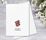 Supperb Fine Art Greeting Card - Red Floral Fine Art Note Cards with Envelopes Floral Blank Watercolor Card Flower Greeting Cards Anniversary Mother's day Greeting Cards