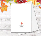 Supperb Happy Thanksgiving Cards Set - Red Maple leaves Rock Autumn Thanksgiving Card Thanksgiving Gift Handmade Greeting Card (Set of 4)