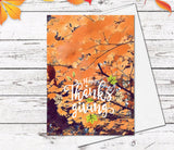 Supperb Fine Art Greeting Card - Thanksgiving Cards Colorful Autumn Happy Thanksgiving Card Thanksgiving Gift Handmade Greeting Card