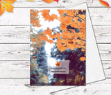 Supperb Fine Art Greeting Card - Thanksgiving Cards Colorful Autumn Happy Thanksgiving Card Thanksgiving Gift Handmade Greeting Card