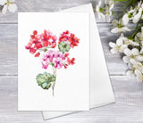 Set of 8 Wildflower Floral Flower Hydrangea Watercolour Card Greeting Cards Anniversary Mother's day Valentine's Day Blank Greeting Card