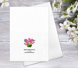 Floral Flower Pink Lotus bouquet Watercolour Card Flower Greeting Cards Lotus Anniversary Mother's day Valentines Day Blank Greeting Card