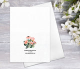 Sweet Watercolor Blossoms Cards w Envelopes Floral Blank Watercolor Card Wild Flower Greeting Cards Anniversary Mother's day Greeting Cards