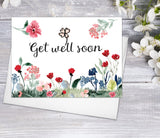 Spring Wildflower Blossoms Cards  Floral Blank Watercolour Card Daisy Flower Greeting Cards Wild Flowers Get Well Soon Hope Greeting Cards