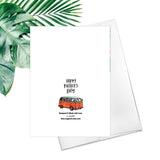 Happy Father's Day Surf Bus Surfing Greeting Card Friendship Fathers Day Card Father Summer VW T1 Bus 70's Vintage Bus Card Fathers Day Gift