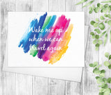 Rainbow Thank You Thinking Of You Card Friendship Card Note Card Create Your Card Custom Greeting Card Personalized Cards