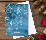 Christmas Cards set of 6, Merry Christmas and happy new year  cards Set,  Christmas Cards Holiday Greeting Card Pack Snow Flakes Cards