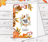 Supperb Thanksgiving Cards Set of 6 - Happy Thanksgiving Pumpkins Autumn Leaves Thanksgiving Card Gift Handmade Greeting Card (Set of 6)